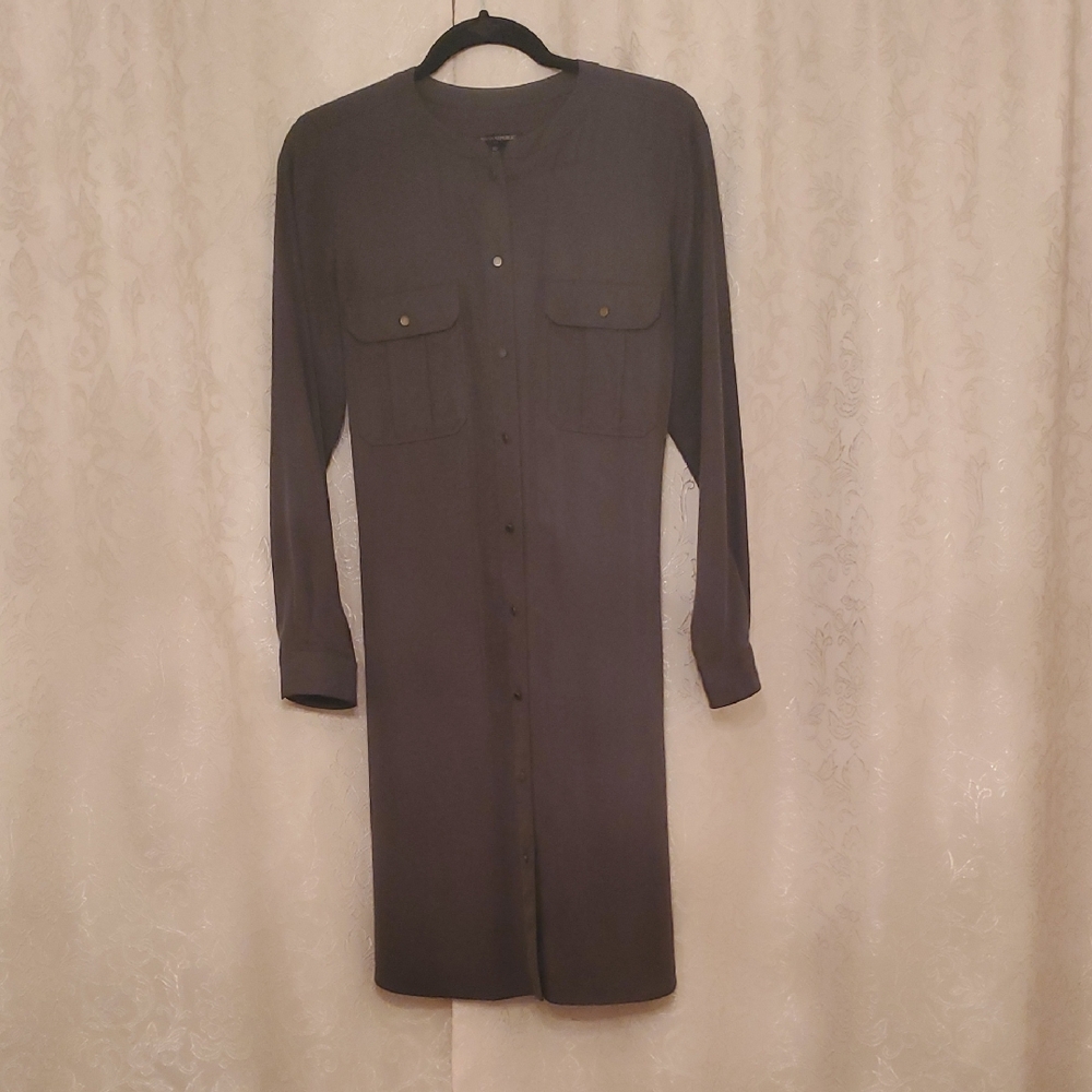 Banana Republic Army Green Shirt Dress